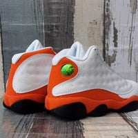 Sneakers, White Red Orange Colorway, Lace Up Design, Casual Gift for Sneaker Fans