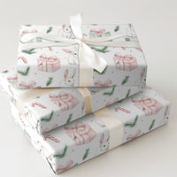 Watercolor Rabbit Holiday Gift Wrap, Adorable Bunny Christmas Wrapping Paper, Pastel Winter Bunny Wrapping Paper, Whimsical Xmas Gift Wrap