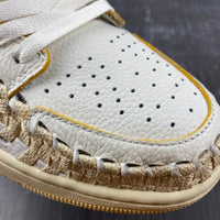 High Top Sneakers, Off White Yellow Colorway, Leather Footwear, Lace Up Design, Casual Gift for Sneaker Fans
