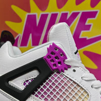 Mid Top Sneakers, White Pink Purple Colorway, Lace Up Design, Casual Gift for Sneaker Fans