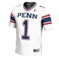 #1 Pennsylvania Quakers Football Jersey - White