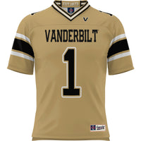 #1 Vanderbilt Commodores Football Jersey - Gold