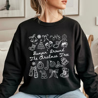 Pregnancy Announcement Holiday Sweater, Bumpin Around the Christmas Tree Sweatshirt, Christmas Baby Reveal Crewneck, Expecting Mom Present