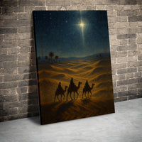 Three Wise Men Star of Bethlehem Canvas Print, Nativity Scene Canvas Art, Christmas Holiday Wall Decor, Religious Digital Download Present