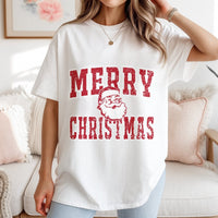 Vintage Distressed Santa Claus Tee, Merry Christmas Santa T-Shirt, Retro Holiday Graphic Shirt, Festive Xmas Family Season T-Shirt Present