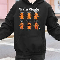 Christmas Medical Hoodie, Gingerbread Man Pain Scale Hoodie, Humorous Nurse Holiday Hoodie, Doctor Christmas Sweatshirt, Healthcare Present