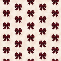 Crimson Red Bows Gift Wrap, Velvet Ribbons Wrapping Paper, Cream Holiday Bow Pattern Wrapping Paper, Vintage Christmas Gift Wrap Roll