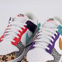 Low Top Sneakers, White Multicolor Colorway, Lace Up Design, Casual Gift for Sneaker Fans