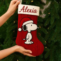 Velboa Holiday Stocking, Christmas Stocking, Comfy Fireplace Hanging Stocking, Festive Xmas Home Decor, Family Holiday Stocking Present