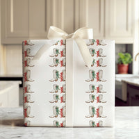 Western Holiday Wrapping Paper, Cowboy Boot Christmas Wrapping Paper, Country Cowgirl Gift Wrap, Festive Winter Present Wrapping Paper
