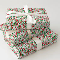 Red and Green Gift Wrap, Polka Dot Christmas Wrapping Paper, Watercolor Holiday Wrapping Paper, Festive Gift Wrap Roll, Xmas Present Paper