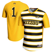 #1 Missouri Tigers Lightweight Soccer Fashion Jersey - Gold