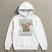 Humorous Christmas Raccoon Sweatshirt, Overstimulated and Festive AF Raccoon Hoodie, Adorable Holiday Raccoon Pullover, Festive Raccoon Hoodie