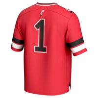 #1 Cincinnati Bearcats Lightweight Collegiate Football Fashion Jersey - Red