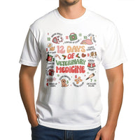 Humorous Vet Tech Christmas T-Shirt, 12 Days of Veterinary Medicine Shirt, Holiday Vet Staff Graphic Tee, Clinic Animal Doctor Xmas Shirt