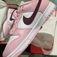 Sneakers, Pink Brown Colorway, Lace Up Design, Casual Gift for Sneaker Fans