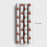 Musical Christmas Gift Wrap, Santa Playing Violin Wrapping Paper, Watercolor Santa Present Paper, Musician Holiday Gift Wrap