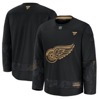 Detroit Red Wings Black 2024 Military Appreciation Practice Jersey