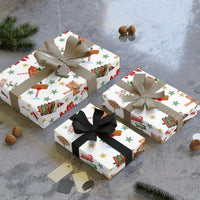 Directional Stars Gift Wrap, North Pole Signs Wrapping Paper, Festive Christmas Wrapping Paper, Holiday Present Paper Roll, Winter Gift Wrap
