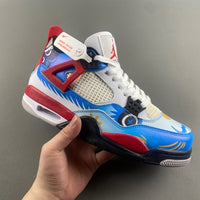 Low Top Sneakers, Blue White Red Colorway, Mismatched Colorway, Lace Up Design, Casual Gift for Sneaker Fans