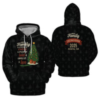 Holiday 2025 3D Hoodie, Family Christmas Reunion Hoodie, Matching Family Graphic Sweatshirt, Xmas Gathering Pullover, Custom Winter Present