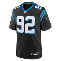 Carolina Panthers Lee Hunter Black Team Game Jersey