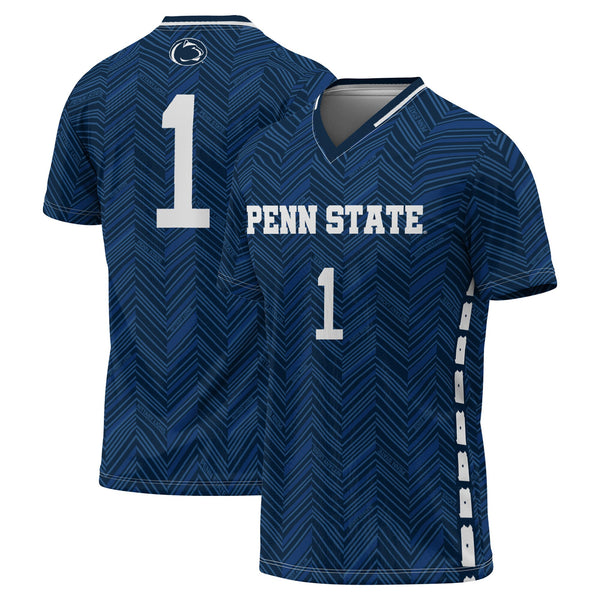 #1 Penn State Nittany Lions Lightweight Soccer Fashion Jersey - Navy