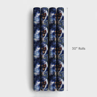 Winter Forest Night Gift Wrap, Christmas Steam Train Wrapping Paper, Locomotive Snow Paper Roll, Holiday Gift Wrap, Train Lover Xmas Paper