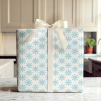Winter Wonderland Gift Wrap, Light Blue Snowflake Wrapping Paper, Blue Snowflake Present Paper, Holiday Wrapping Paper, Christmas Gift Wrap