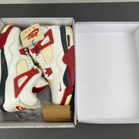 Low Top Sneakers, White Black Red Colorway, Lace Up Design, Casual Gift for Sneaker Fans