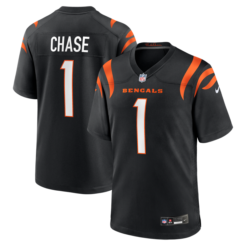 Cincinnati Bengals Ja'Marr Chase Black Game Jersey