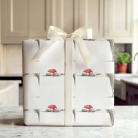 Santa Hat Wrapping Paper, Baby Elephant Christmas Wrapping Paper, Adorable Animal Holiday Gift Wrap, Festive Winter Elephant Wrapping Paper