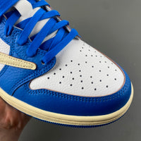 Low Top Sneakers, Blue White Red Colorway, Reverse Hook Design, Lace Up Design, Casual Gift for Sneaker Fans