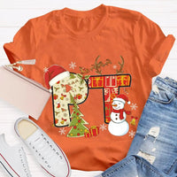 PT Snowman Graphic Tee, Physical Therapy Christmas Shirt, Physical Therapist Holiday T-Shirt, Winter Rehab Clinic Tee, PT Christmas Present