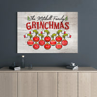 Personalized Name Canvas Print, Family Christmas Canvas Art, Holiday Digital Download, Christmas Wall Decor, Printable Family Canvas Art