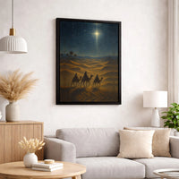 Three Wise Men Star of Bethlehem Canvas Print, Nativity Scene Canvas Art, Christmas Holiday Wall Decor, Religious Digital Download Present