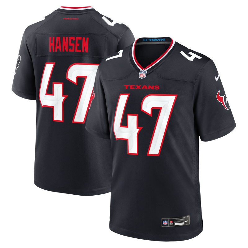 Houston Texans Louis Hansen Navy Team Game Jersey