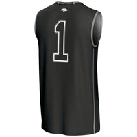 #1 Nevada Wolf Pack Lightweight Basketball Jersey - Black