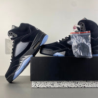 Mid Top Sneakers, Black Silver Colorway, Metallic Finish, Lace Up Design, Casual Gift for Sneaker Fans
