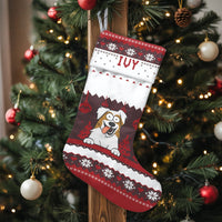 Custom Dog Name Holiday Stocking, Personalized Australian Shepherd Christmas Stocking, Aussie Pet Xmas Stocking, Dog Lover Holiday Decor