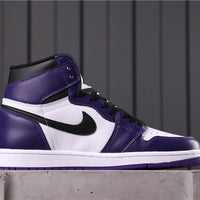 High Top Sneakers, Purple Colorway, Lace Up Design, Casual Gift for Sneaker Fans