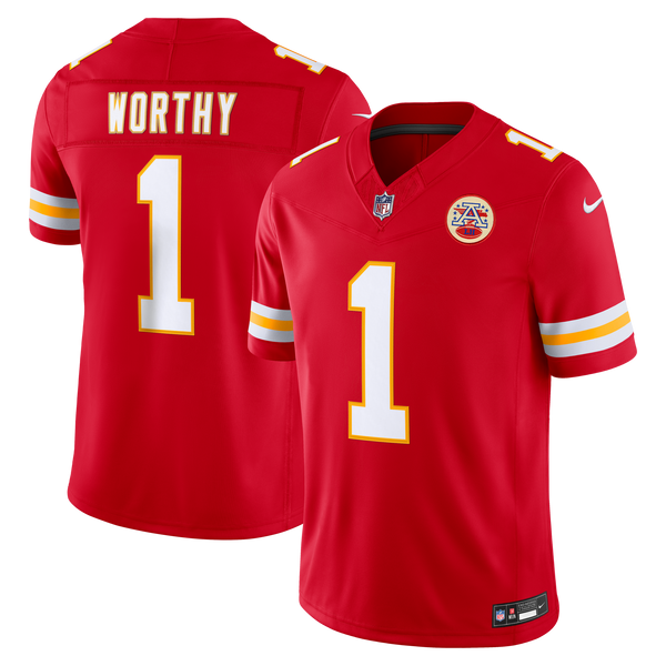 Kansas City Chiefs Xavier Worthy Red Team Stitched Limited Jersey