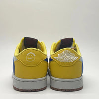 Low Top Sneakers, White Yellow Colorway, Reverse Hook Design, Lace Up Design, Casual Gift for Sneaker Fans