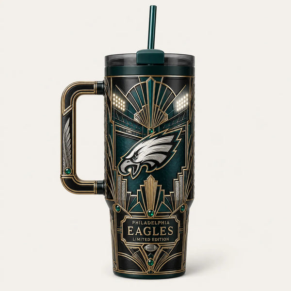 PHI Deco - Eagle Crest on a Gold-Lined Tumbler - main