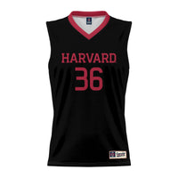 #36 Harvard Crimson Lightweight Basketball Jersey - Black