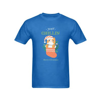 Holiday Stocking Cat Shirt, Just Chillin Christmas Cat T-Shirt, Humorous Christmas Cat Graphic Tee, Festive Holiday Men's Shirt, Xmas Present