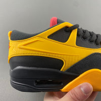 Low Top Sneakers, Black Yellow Colorway, Lace Up Design, Casual Gift for Sneaker Fans