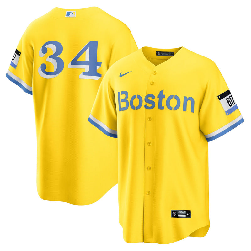 Boston Red Sox David Ortiz Gold Retired Player City Connect Replica Jersey