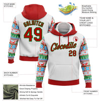 Personalized Name and Number Pullover Hoodie, Custom Christmas Sports Hoodie, Festive Game Day Holiday Hoodie, Fan Present Sweatshirt