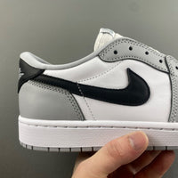 Low Top Sneakers, White Black Gray Colorway, Lace Up Design, Casual Gift for Sneaker Fans